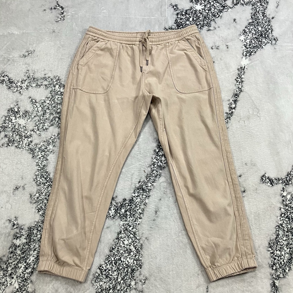 Athleta Farallon Jogger Pants Womens Size 16 Beige Utility Travel Athleisure